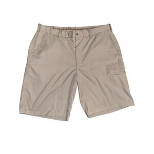 Pebble Beach Shorts Mens 38 Performance Light Gray Golf Flat Front Tech‎ Pocket